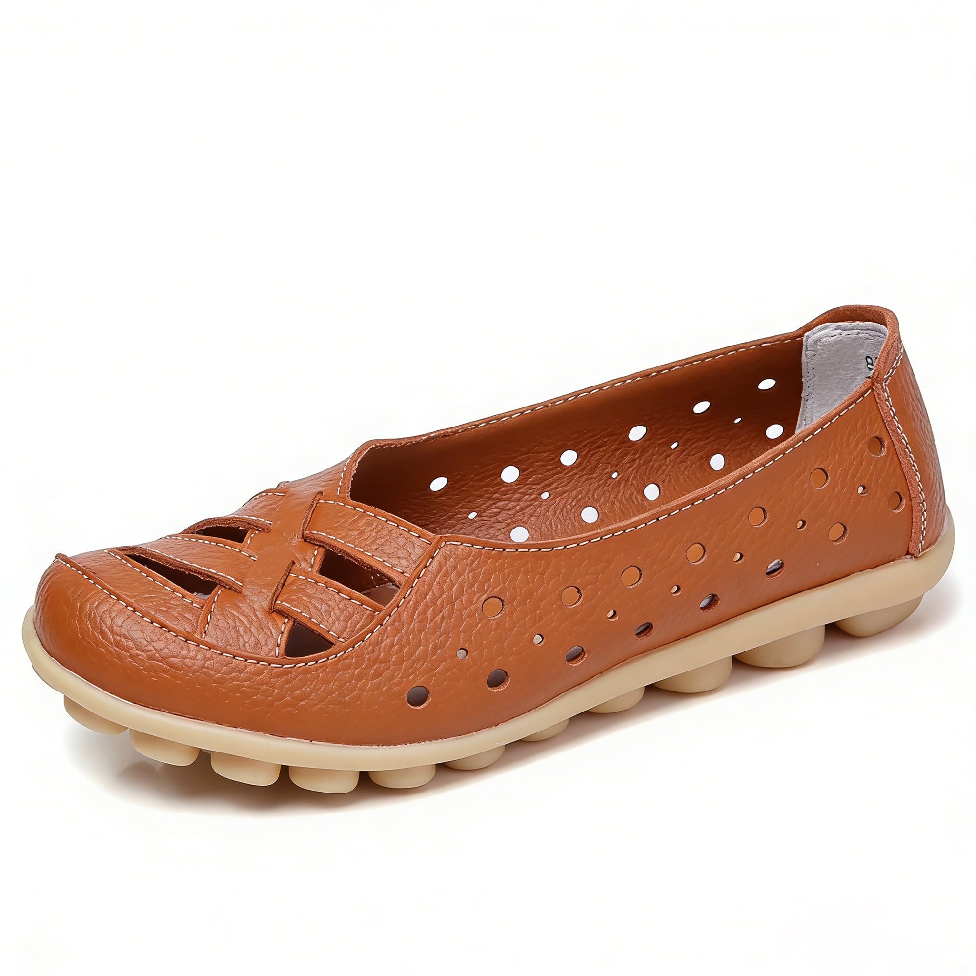Women's Leather Breathable Support Flat Shoes